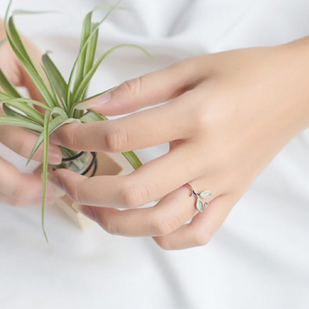 Sterling Silver Plant Lover Ring